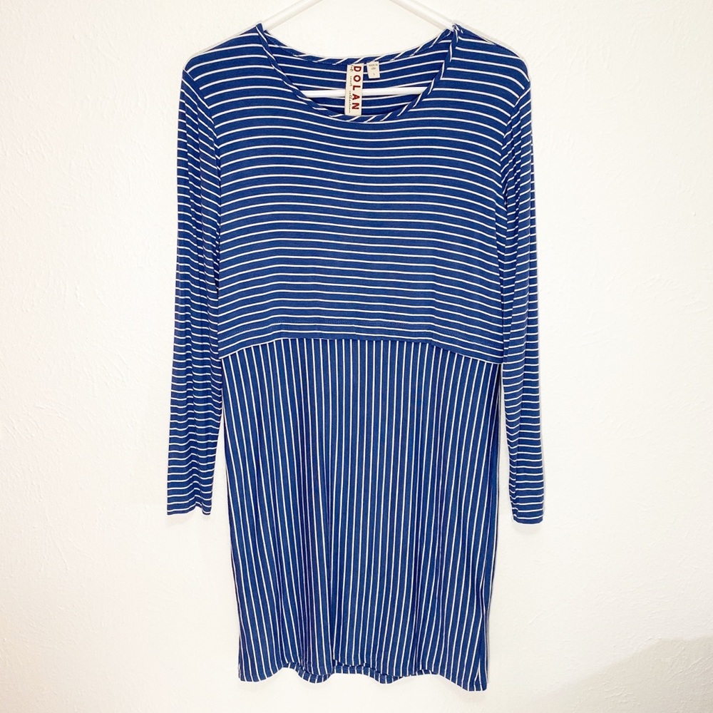Anthropologie Dolan Blue Stripe Jersey Dress